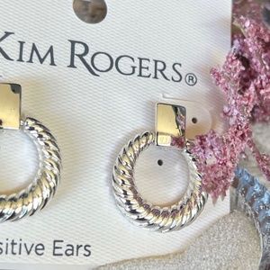 Kim Rogers Silver Door Knocker Fashion Earrings $12ea / 3 for $20